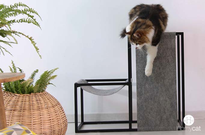 Arbre à chat modulable et solide pour grimper sauter se reposer et griffer. S'intègre parfaitement à vos intérieurs.