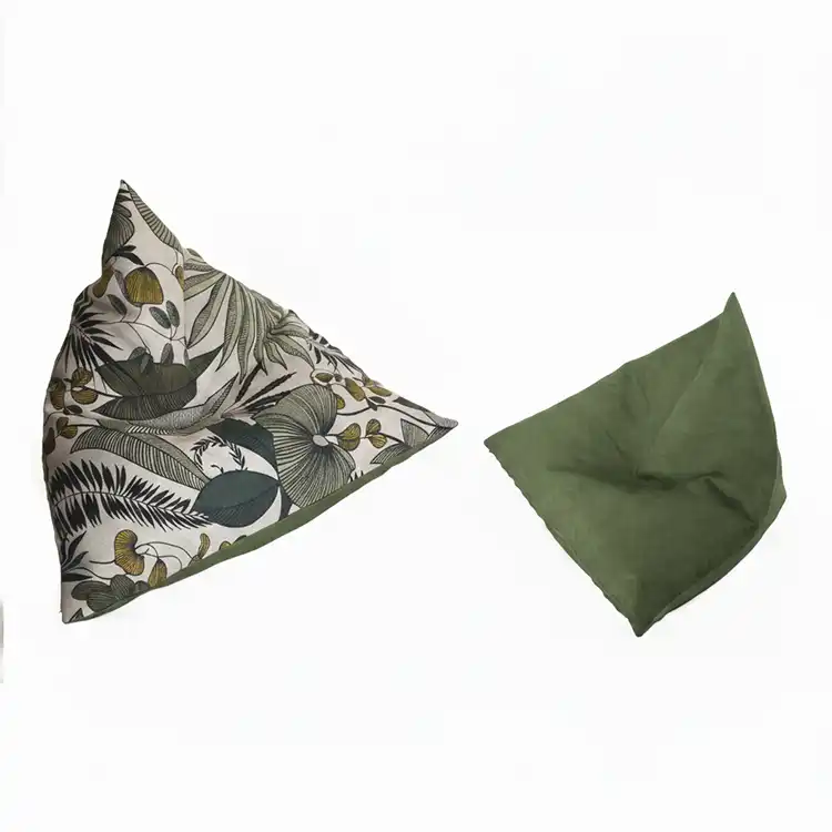 Berlingots XL et S  - Couchage chat stylé - Kaki Feuillage Tropical