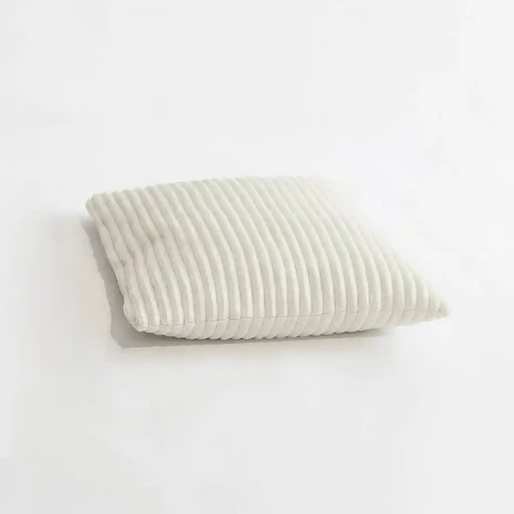 Coussins Design Chat - Velours Taupe et Ecru