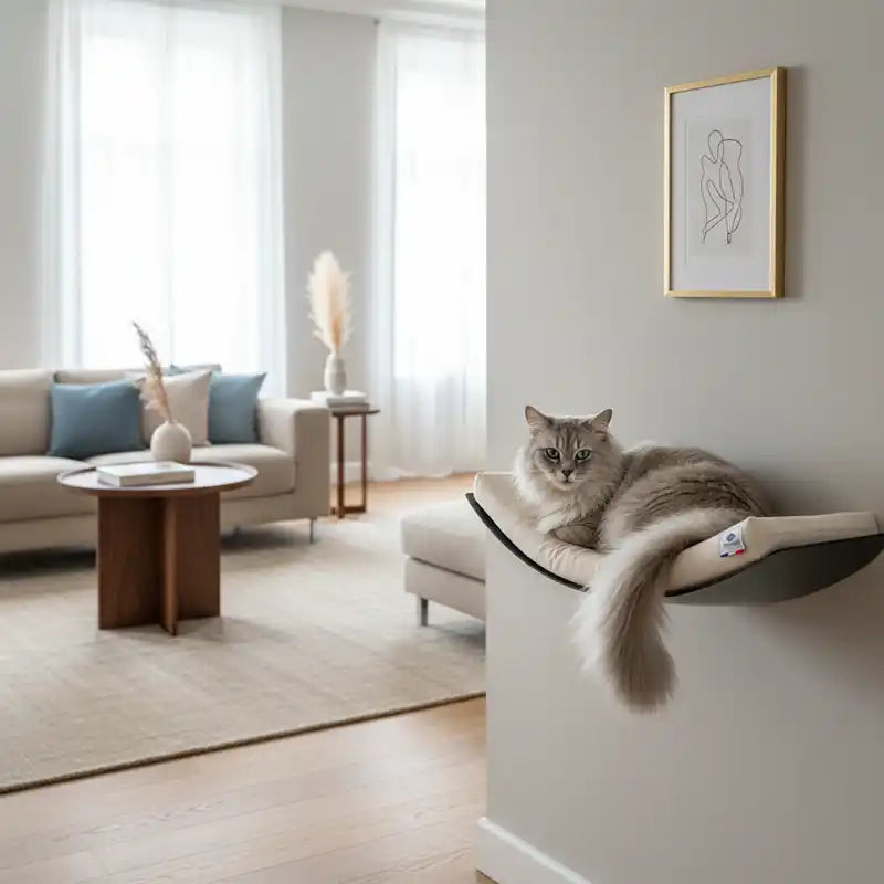 Lit hamac mural avec coussin - Ecru