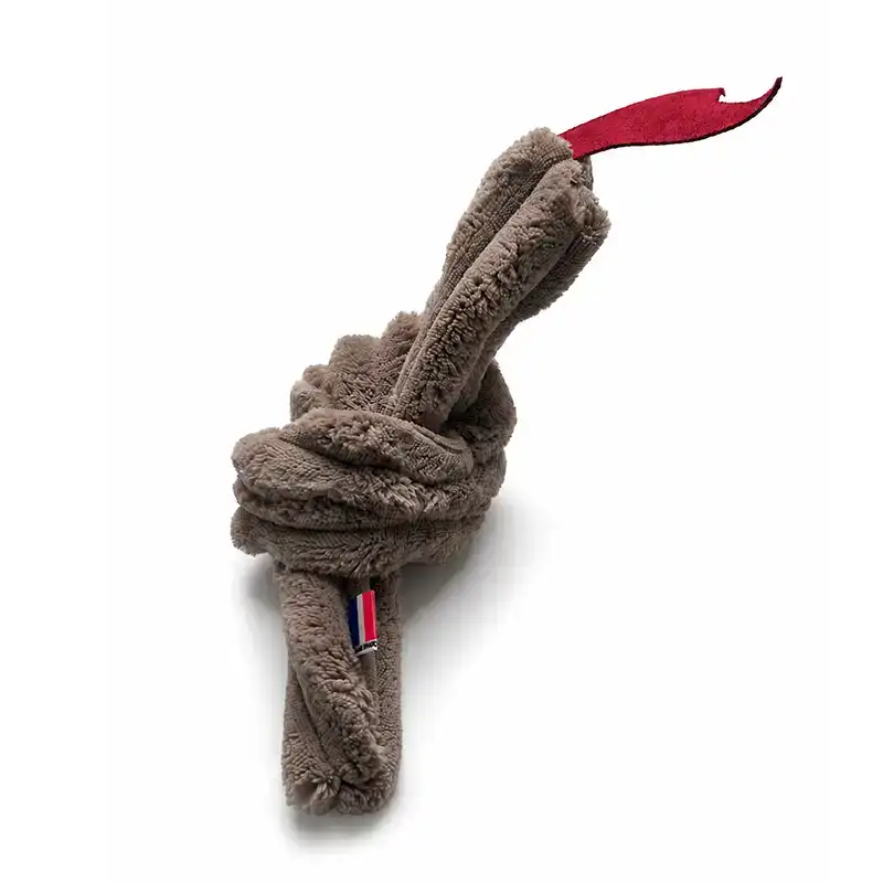 jouet pour chat forme serpent long cataire france doudou velours taupe