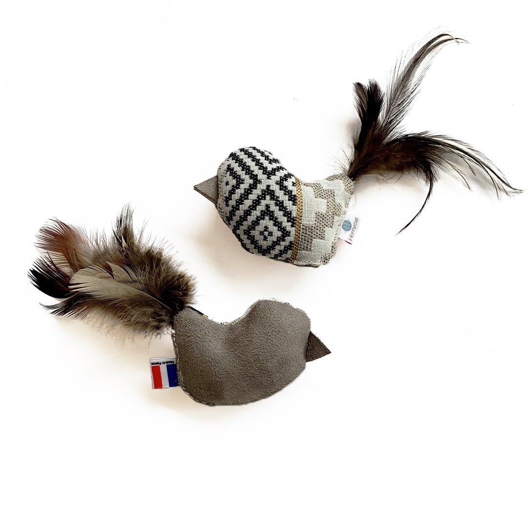 Pack Animaux - 3 x Jouets Animaux pour chats (Poisson + Souris + Oiseau)
