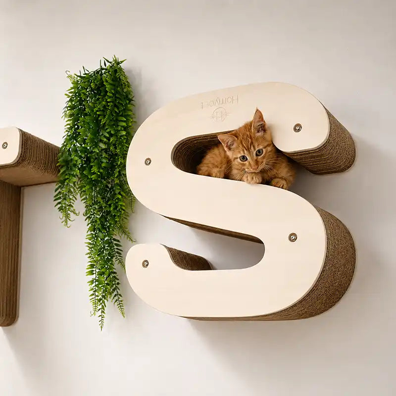 Lettre griffoir mural pour chat au choix (A à Z)