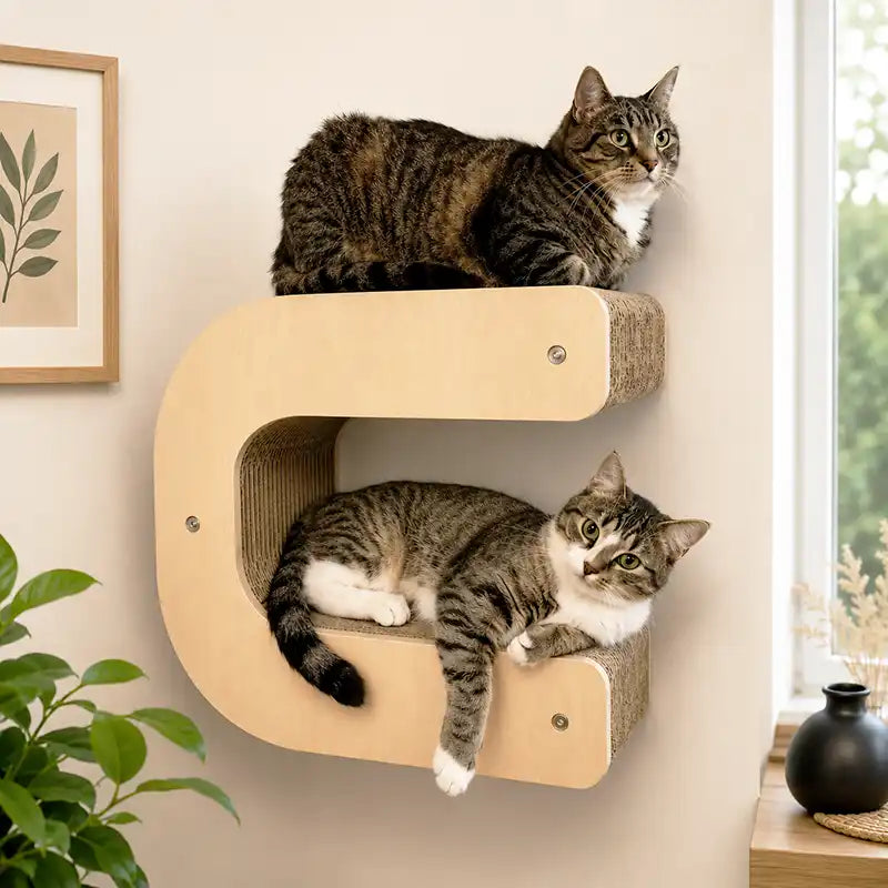 Lettre griffoir mural pour chat au choix (A à Z)