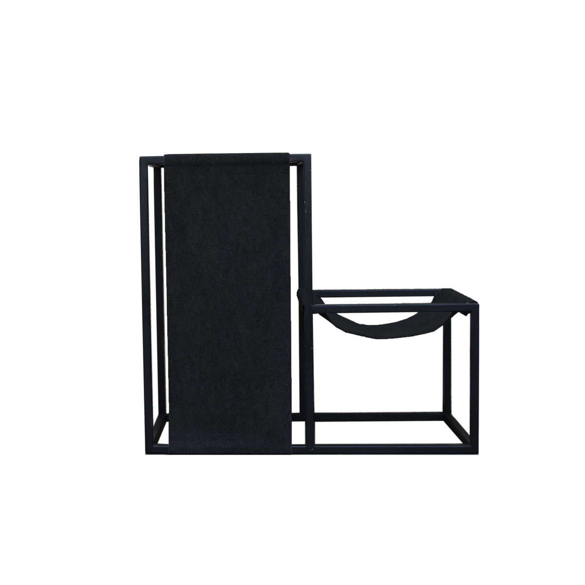 Petit arbre à chat design Élégance - Format S - Textile noir