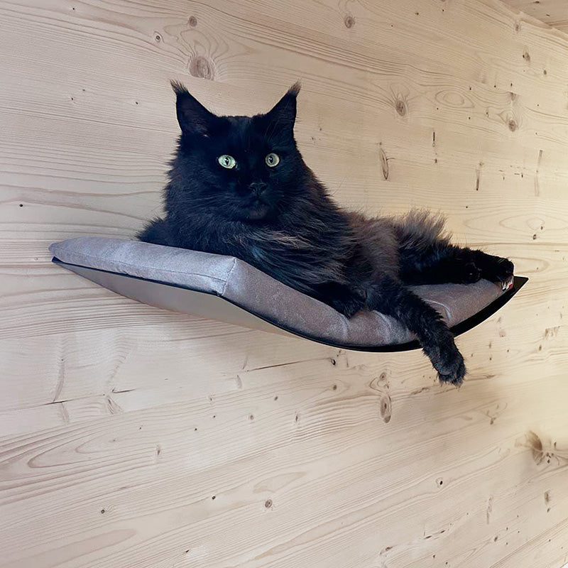 Lit hamac mural avec coussin confort pour chat design