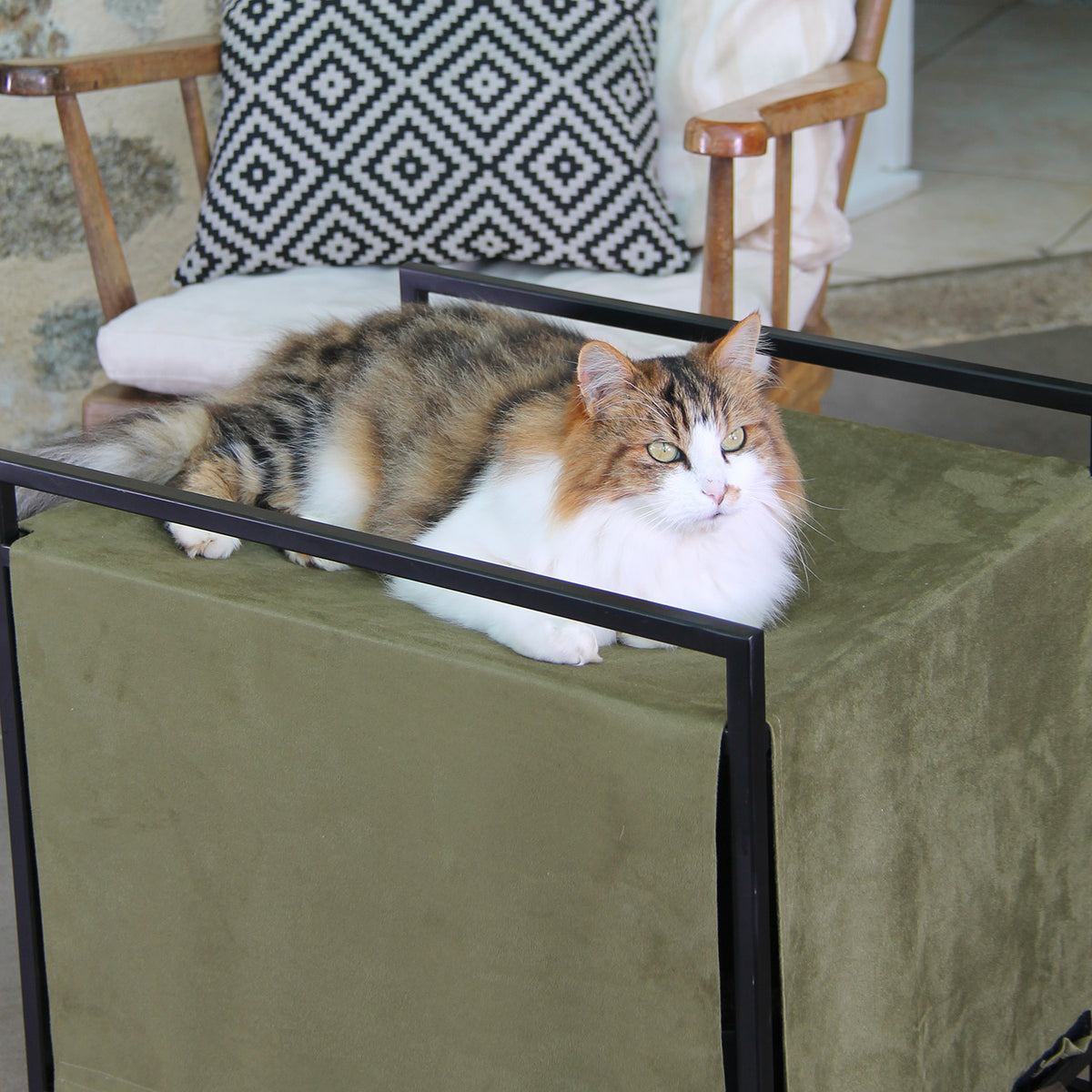 Maison de toilette Sublime - Vert kaki Brun marron