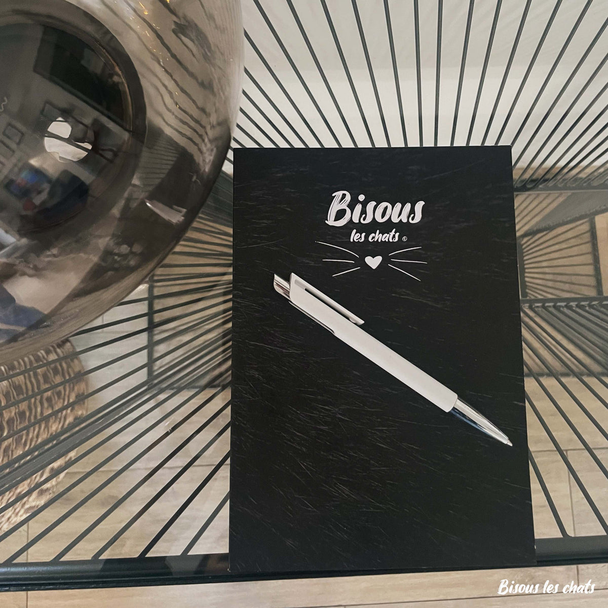 Carnet motif pelage chat noir de chez Homycat