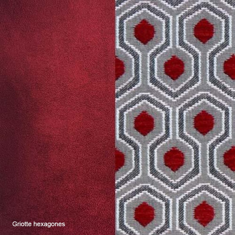 Tissu Griotte Hexagones