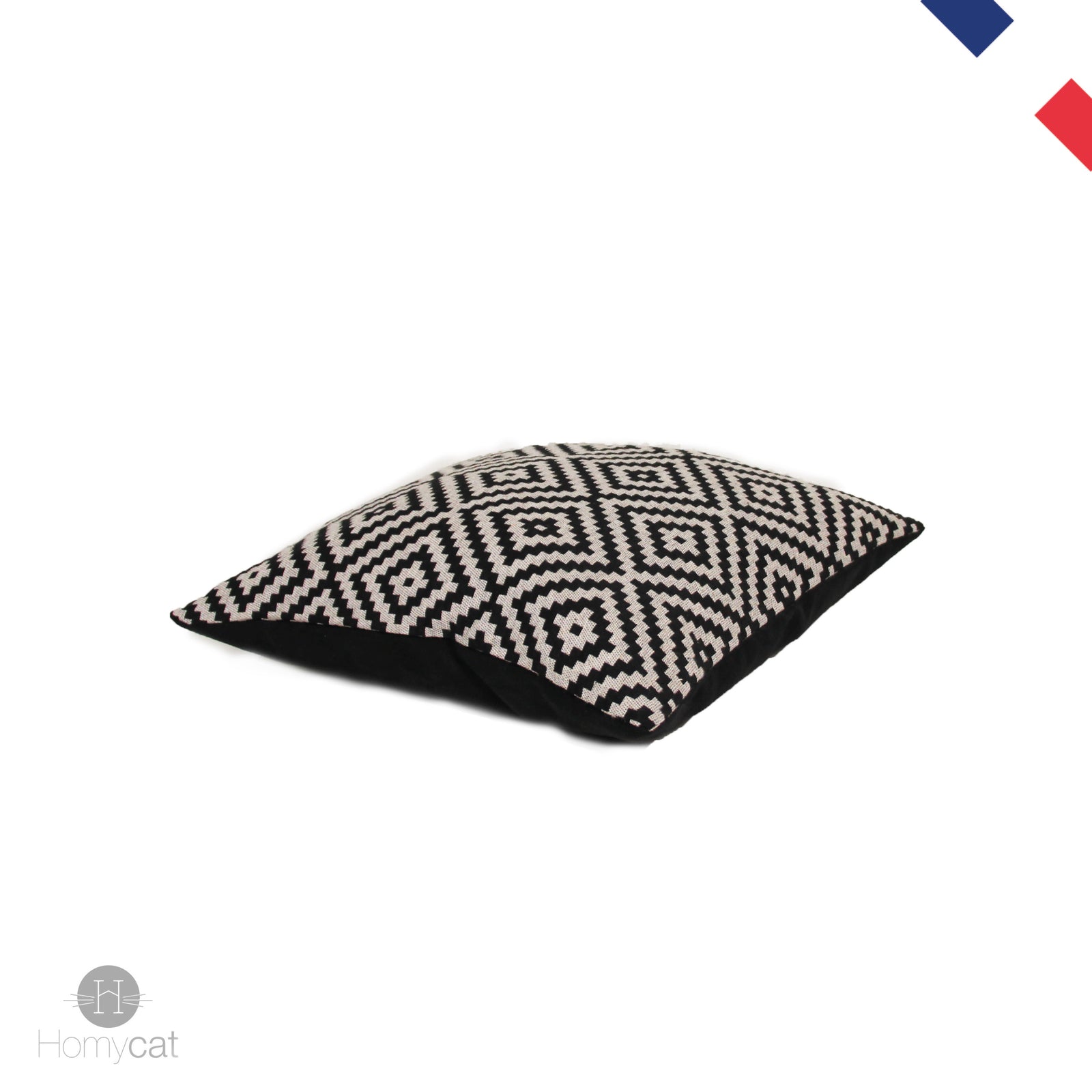 Coussin XL Ethnique noir
