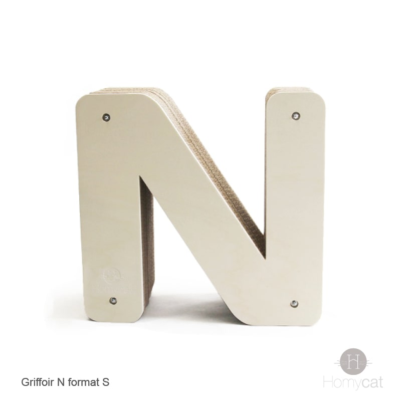 lettre-N-chat-griffoir-bois-carton-madeinfrance-homycat
