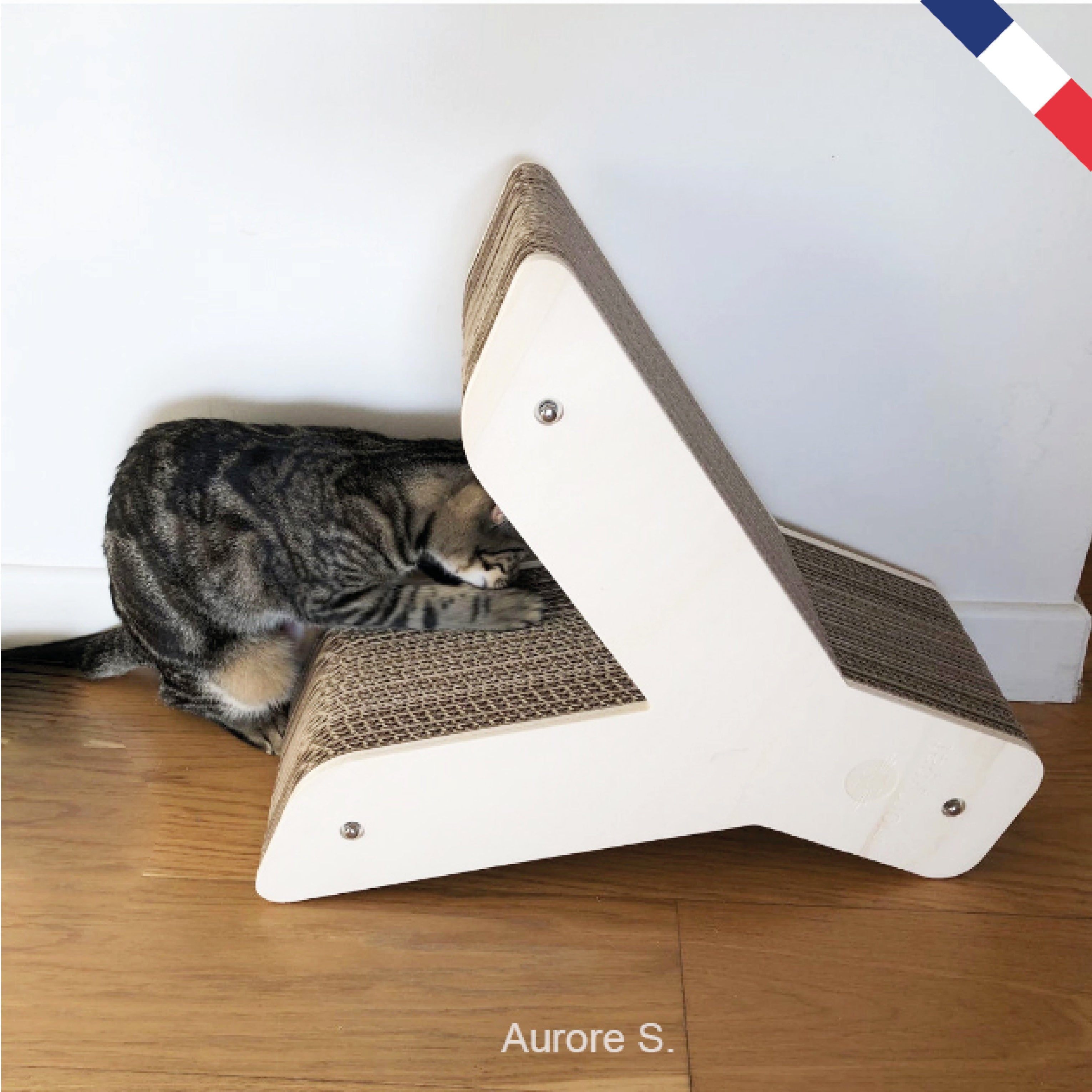 Jouet Oiseau pour chat avec herbe à chat Made In France - Homycat