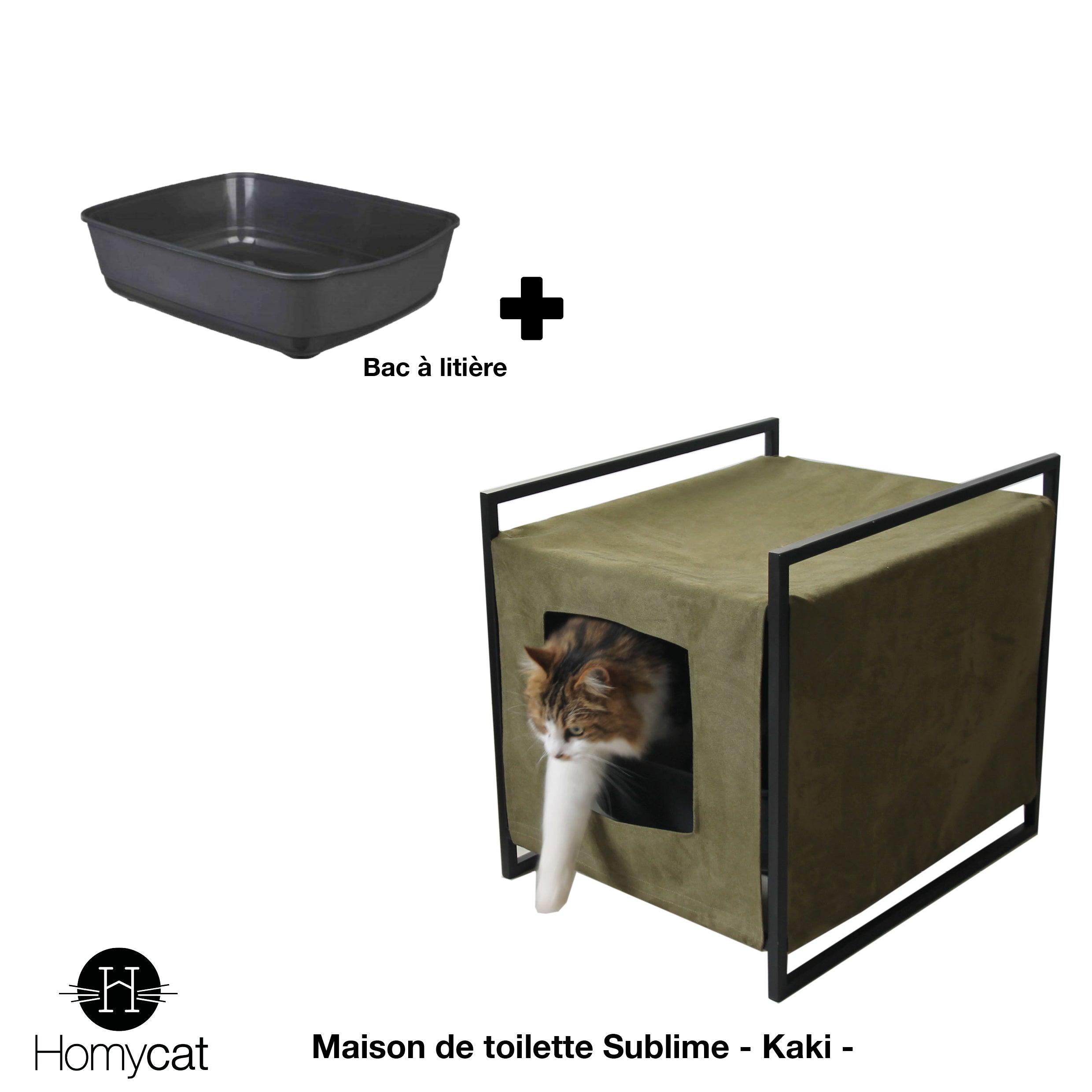 Maison de toilette Sublime - Vert kaki Brun marron