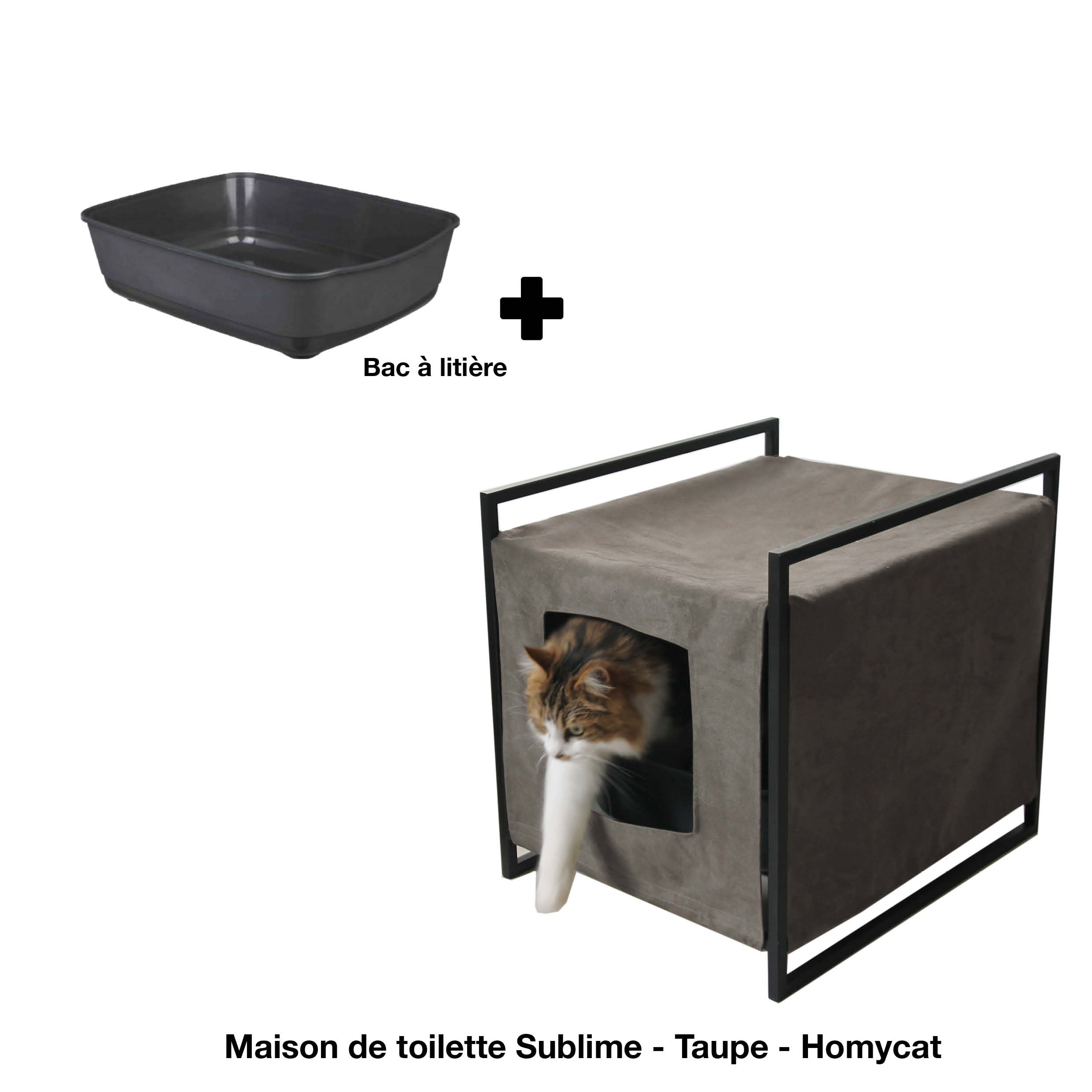 Maison de toilette ou bac à litière pour chat - La Ferme de Manon