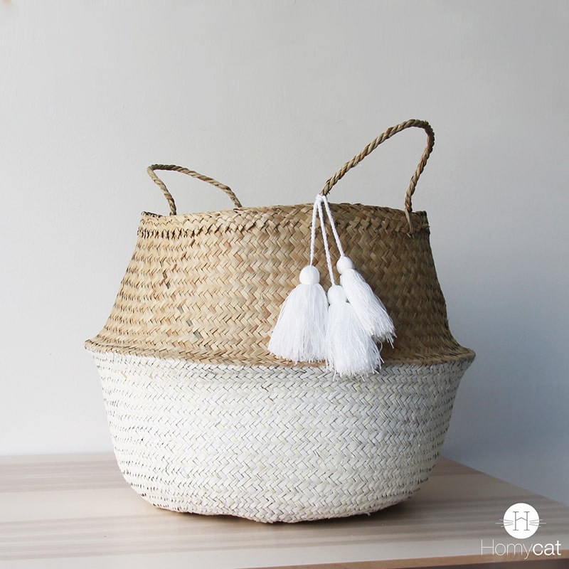 panier-bicolor-blanc-naturel-chat-pompons-cachette-cacoonong-grand-jonc-homycat