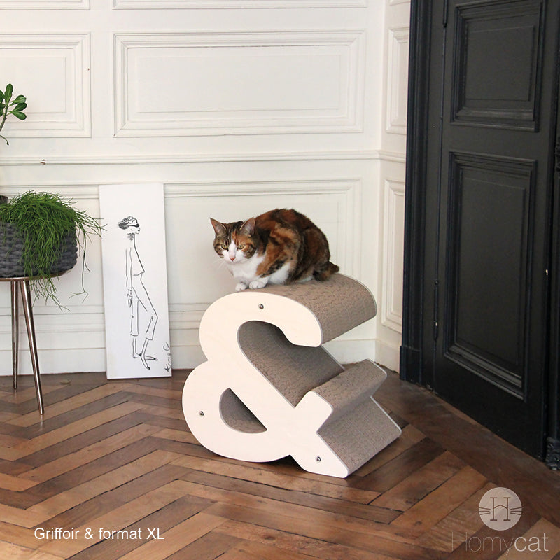 symbole-esperluette-&amp;-carton-bois-robuste-solide-rechargeable-homycat