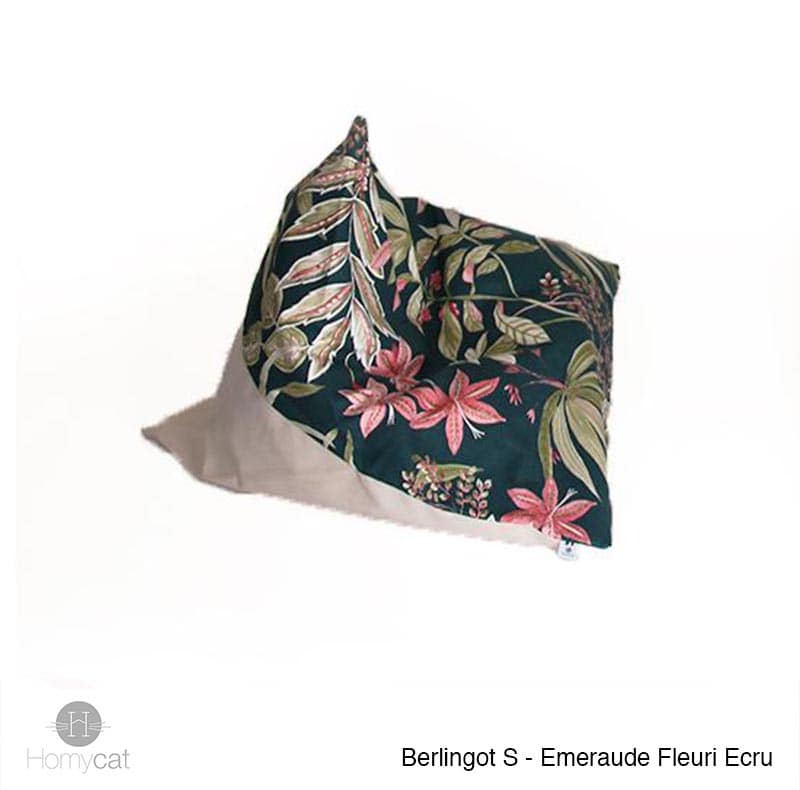 Berlingot S Emeraude Fleuri Ecru de chez Homycat