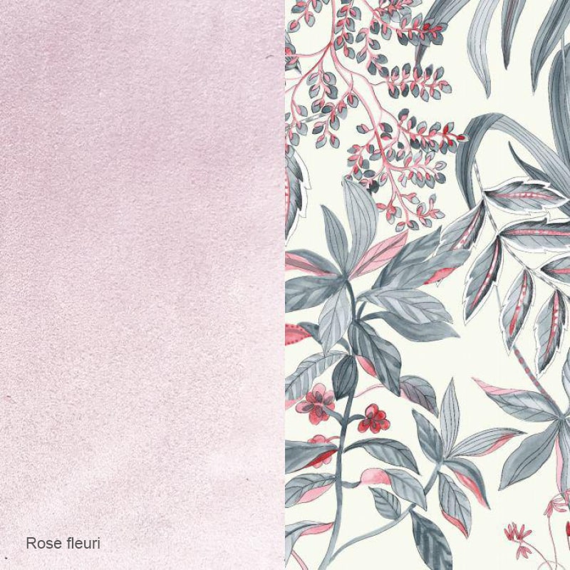 Tissu Rose Fleuri