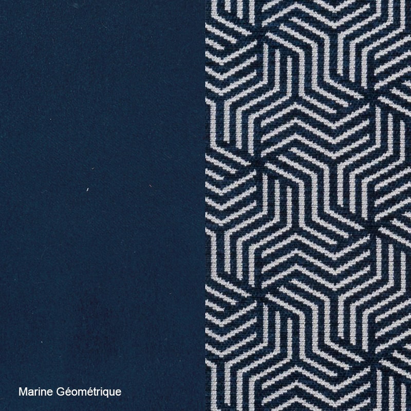 Tissu marine géométrique