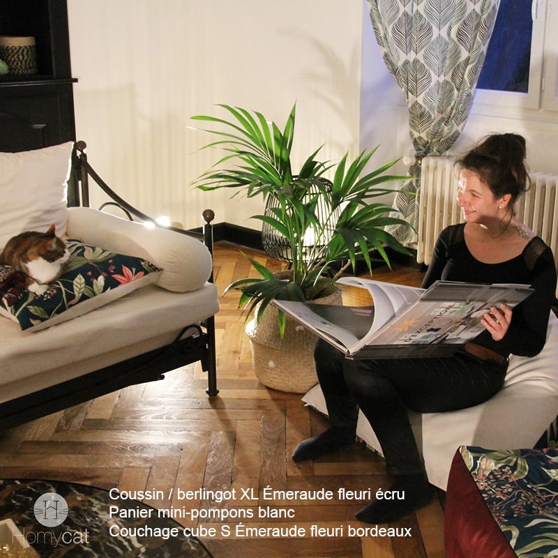 situation-femme-chat-décoration-maison-couchage-homycat-stylé-design