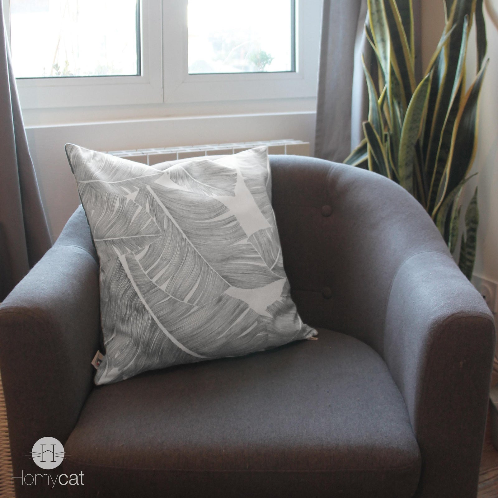 Coussin S 45x45 Plume Gris pour Panier chat ou Déco