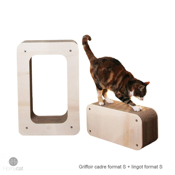 Grand griffoir pour chat design Homycat cadre et le lingot