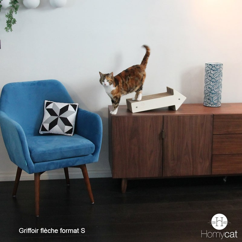 decoration-griffoir-lettre-carton-fleche-simple-qualité-charton-haut-de-gamme-homycat