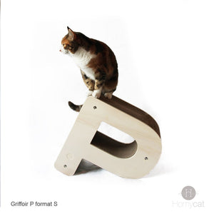 nom-chat-lettre-P-griffoir-carton-design-haut-de-gamme-homycat