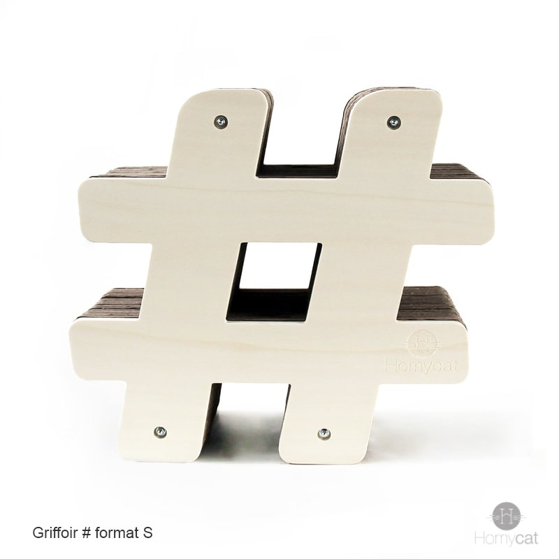 grattoir-symbole-hashtag-homycat-carton-bois-design-deco-qualité-france