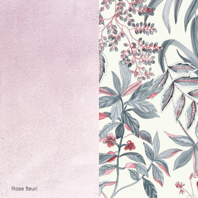 Tissu couleur Rose fleuri