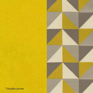 Tissu couleur Triangles jaunes