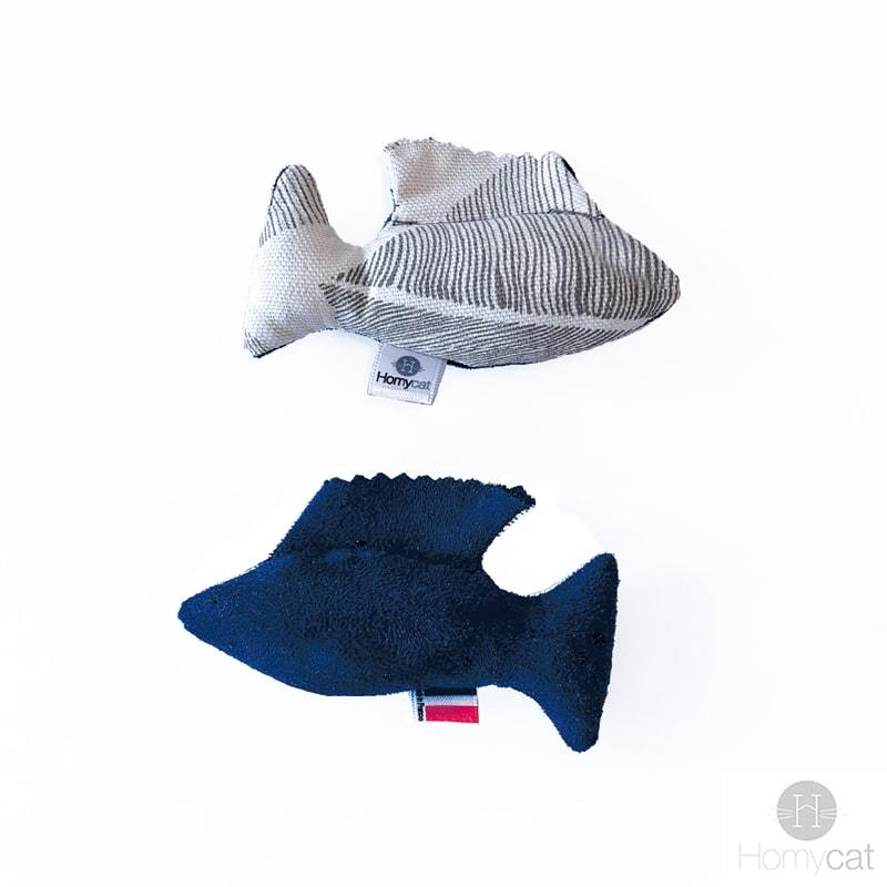 Jouet Poisson pour chat avec herbe à chat Made In France - Homycat