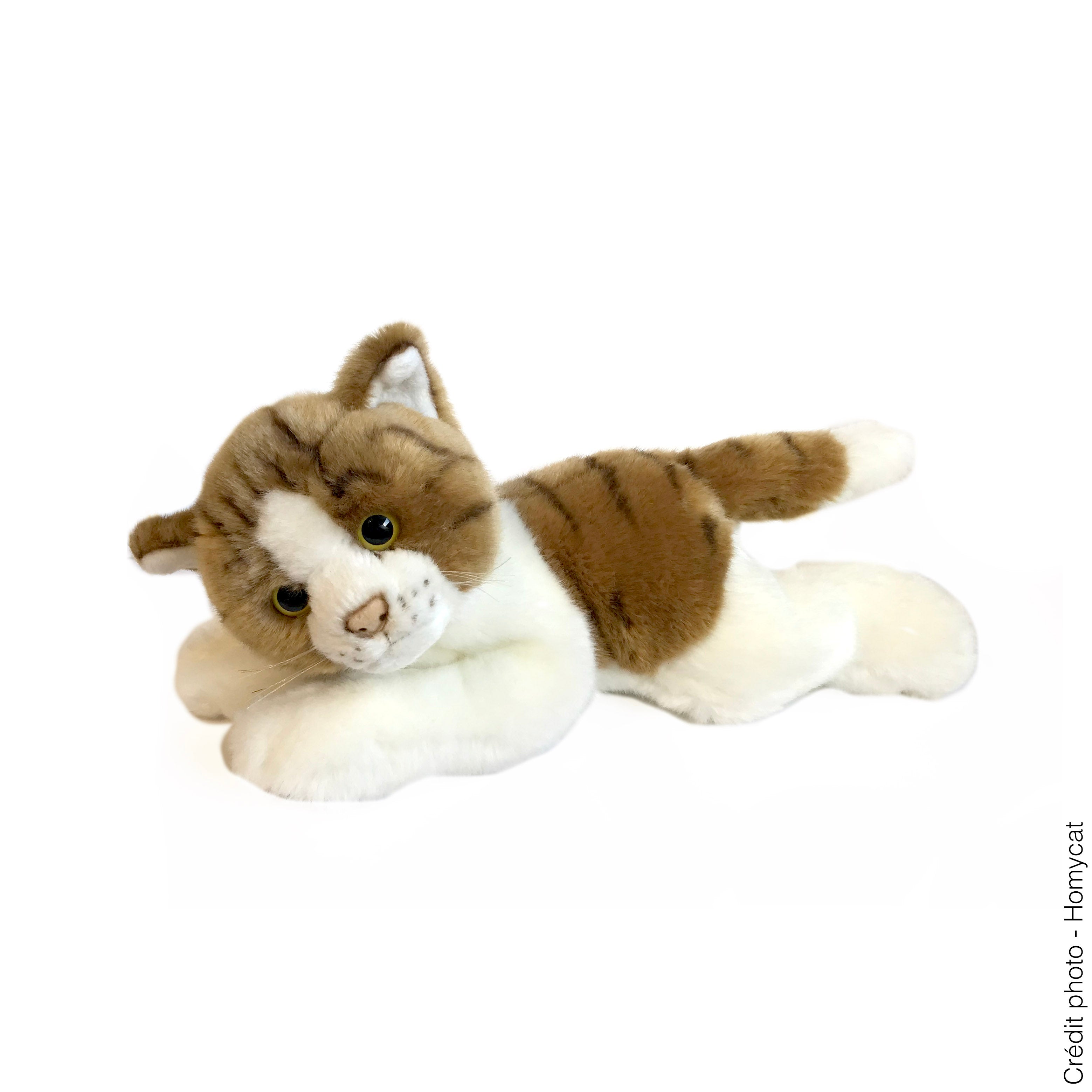 Doudou peluche chat blanc roux Max et Sax 30 cm TY021963