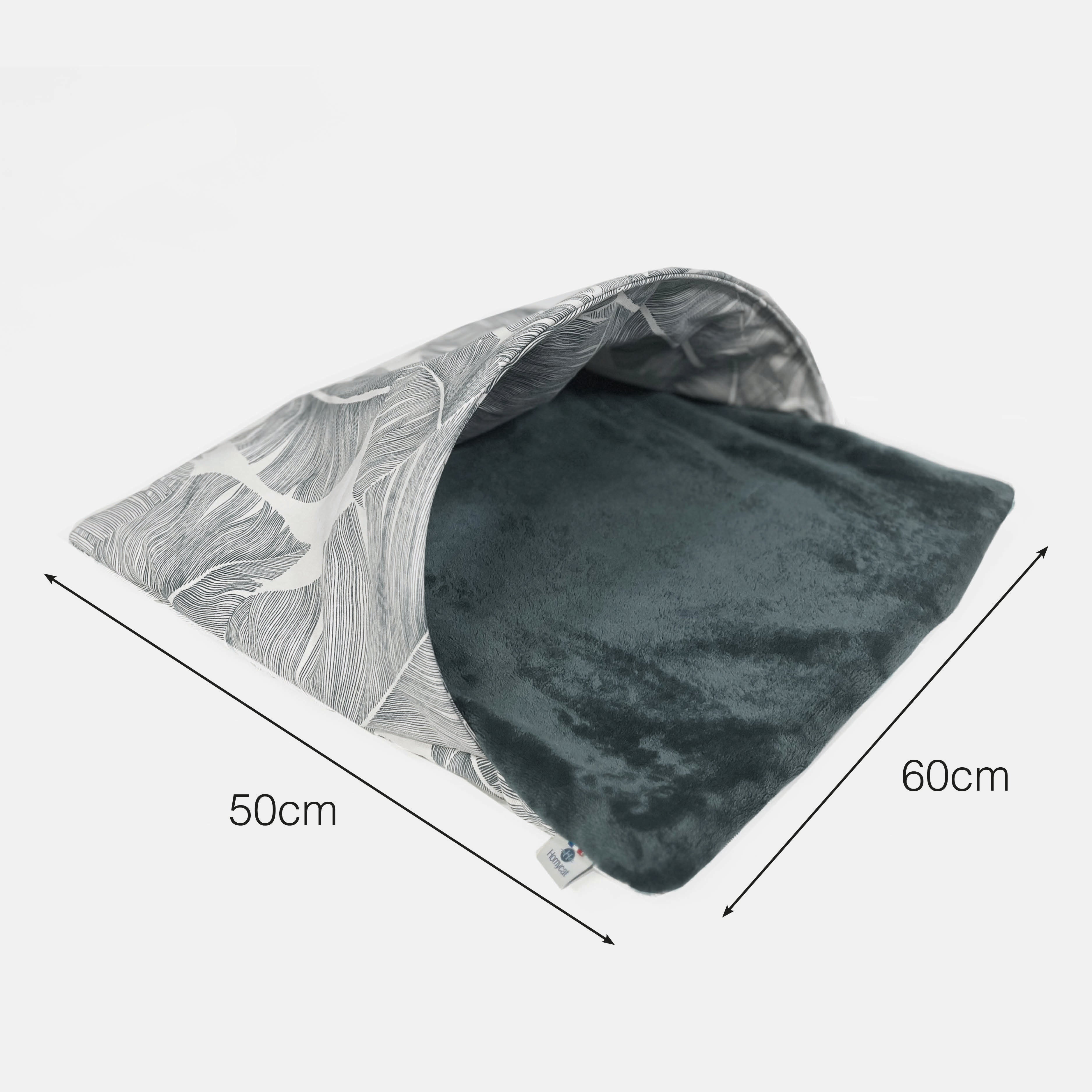 Le moelleux Gris Plume - Couchage pouf chat design